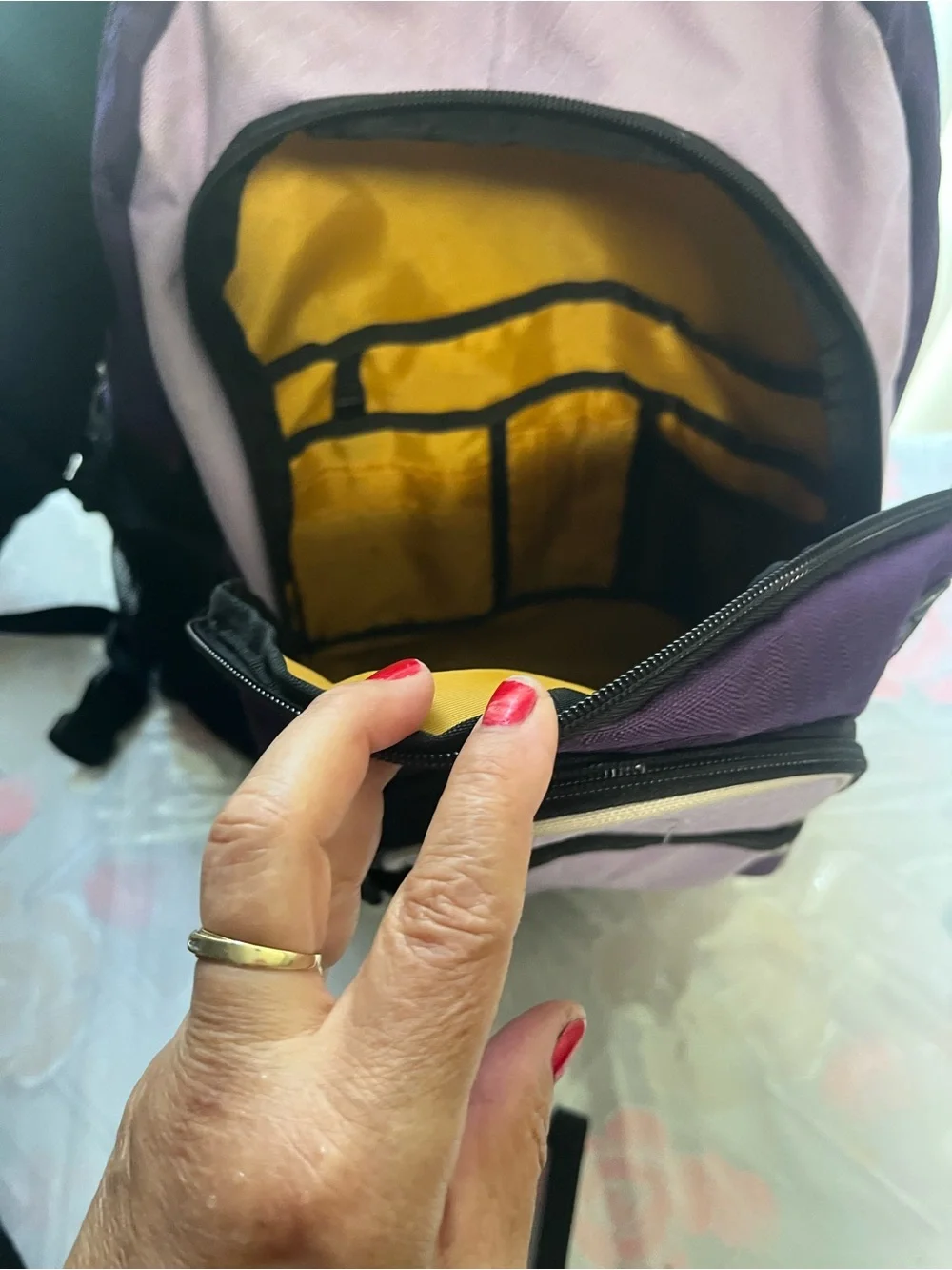 Purple and Lavender Women's Backpack -